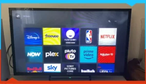 Searching for Netflix in the PS5 app library using the Media hub interface